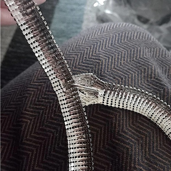 Silver Snake Crystal Choker Rhinestone Necklace - Picture 6 of 9